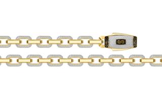 Monaco Chain Cavo Alternate Pavé lock 5 mm IZ30232USA