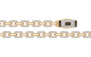 Monaco Chain Cavo Alternate Pavé lock Rose 5 mm IZ30232RUSA