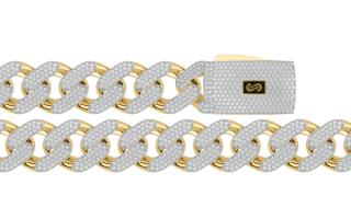 Monaco Chain Classic Pavé lock 11,5 mm IZ30227USA