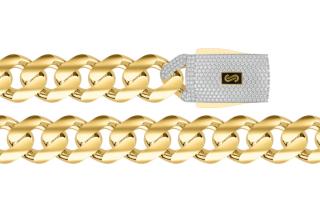 Monaco chain Classic Plain Pavé lock 11,5 mm IZ29438