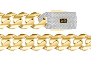 Monaco Chain Classic Plain Pavé lock 17,5 mm IZ30158