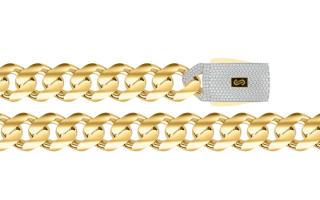 Monaco Chain Classic Plain Pavé lock 8 mm IZ30147