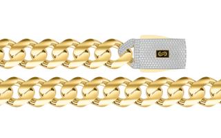 Monaco Chain Classic Plain Pave lock 9,5 mm IZ30230