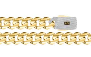 Monaco Chain Classic Plain Pavé lock 9,5 mm IZ30230USA