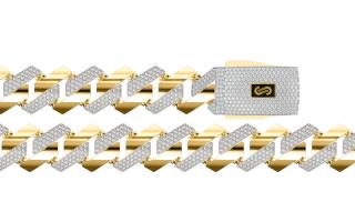 Monaco Chain Edge Alternate Pavé lock 9,5 mm IZ30228USA