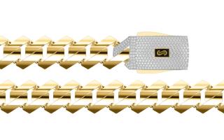 Monaco Chain Edge Plain Pavé lock 11,5 mm IZ30145