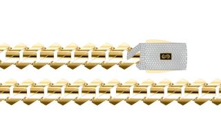 Monaco Chain Edge Plain Pavé lock 8 mm IZ30143