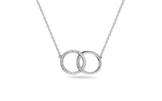 Náhrdelník z bieleho zlata Karma 0.080 ct IZBR178A