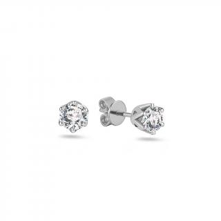 Náušnice Celina s lab-grown diamantmi, biele zlato IZLG1225A