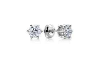 Náušnice s lab-grown diamantmi Novalee, biele zlato KU1726AN