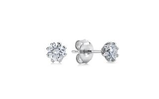 Náušnice s lab-grown diamantmi Talitha, biele zlato KU1728AN