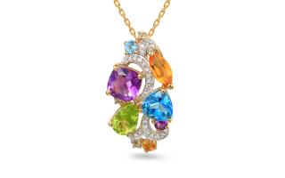 Prívesok s drahokamami Dubai 1,940 ct, 14K IZBR619P