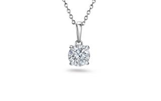 Prívesok s lab-grown diamantom Marigold, biele zlato KU1732AP