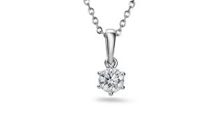 Prívesok s lab-grown diamantom Reed, biele zlato KU1734AP
