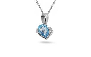 Prívesok s topásom 0,85 ct Ayala, biele zlato KU612BP