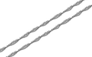 Retiazka Singapur z bieleho zlata 2,2 mm, 9K IZ18531AHR