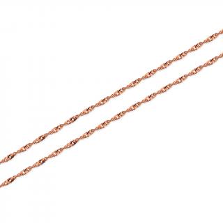 Romantická retiazka Singapur 1,3 mm, ružové zlato 14K IZ31526R