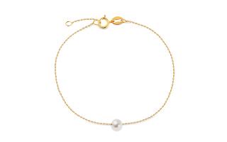 Romantický náramok s prírodnou perlou 6 mm, 14K IZ28910