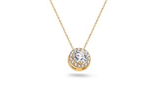 Romantický zlatý náhrdelník so zirkónmi IZ27493MNHR