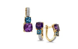 Set s ametystom a London Blue topásom Adaline KU1653S