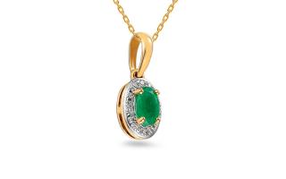 Smaragdový prívesok 0,28 ct Kayia, žlté zlato, 14K IZBR091SP