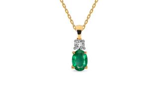 Smaragdový prívesok 0,45 ct Emely, žlté zlato KU1424P