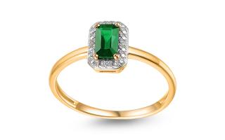 Smaragdový prsteň 0,30 ct s diamantmi Irma IZBR582S