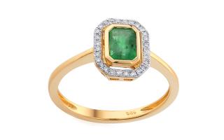 Smaragdový prsteň s diamantmi Mellisa IZBR086P