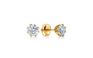 Šrubovacie náušnice s lab-grown diamantmi Elina KU1729N
