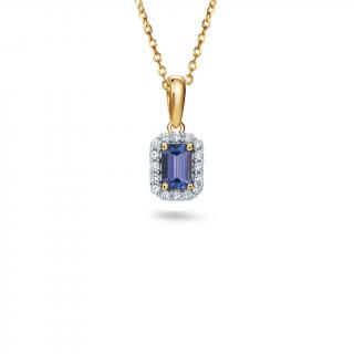Tanzanitový prívesok 0,64ct s diamantmi Scoit KU3082P