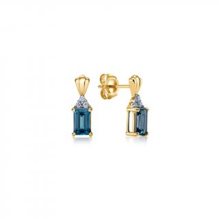 Unikátne london blue topásové náušnice Sanvi KU3084