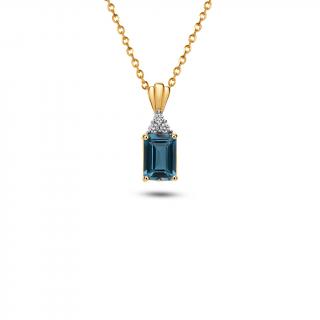 Unikátny london blue topásový prívesok Sanvi KU3084P