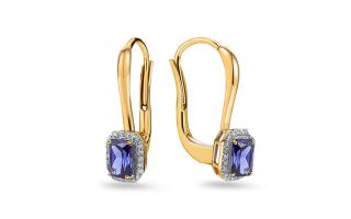 Vkusné tanzanitové náušnice 0,71 ct Ellie KU1658T