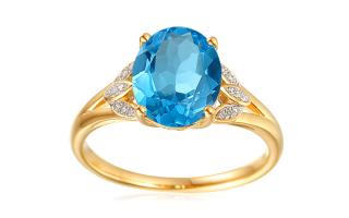 Výrazný prsteň s topásom 2,82 ct a diamantmi IZBR476T