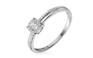 Zásnubný diamantový prsteň 0,100 ct IZBR043A