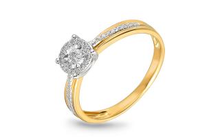 Zásnubný diamantový prsteň 0,170 ct IZBR258