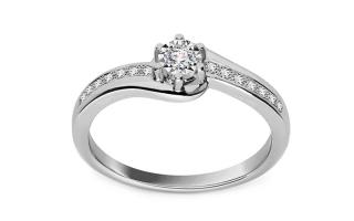 Zásnubný diamantový prsteň Elyna, 9K ROYBR098AHR
