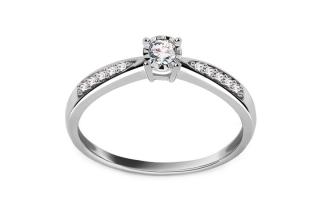 Zásnubný diamantový prsteň Galia, 14K ROYBR179A