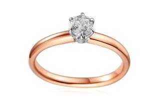 Zásnubný prsteň s lab-grown diamantom Caissa, ružové zlato IZLG580R