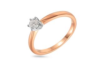 Zásnubný prsteň s lab-grown diamantom Lumière, ružové zlato IZLG1227R