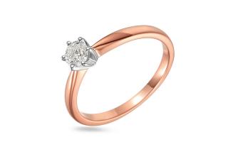 Zásnubný prsteň s lab-grown diamantom Madalyn, ružové zlato IZLG1229R