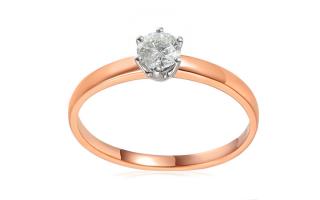 Zásnubný prsteň s lab-grown diamantom Stera, ružové zlato IZLG1222R