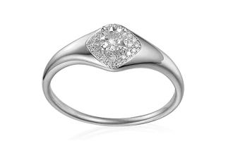 Zásnubný prsteň z bieleho zlata s diamantmi 0.150 ct Aidene IZBR463AA