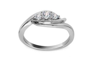 Zásnubný prsteň z bieleho zlata s diamantmi 0.310 ct Aletta KU762A