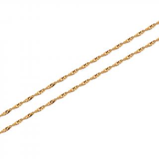 Zlatá romantická retiazka Singapur 1,3 mm, 14K IZ31526