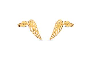 Zlaté náušnice anjelské krídla IZ25740