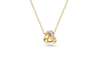 Zlatý briliantový náhrdelník s uzlíkom 0.010 ct IZBR531HR