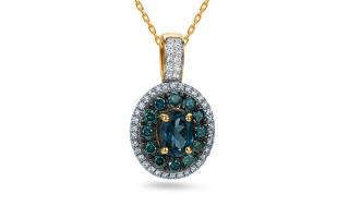 Zlatý briliantový prívesok s London blue topásom Rea KU1488YLBP