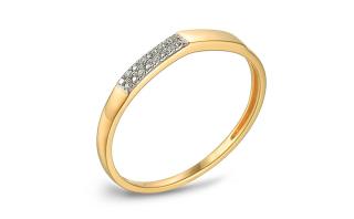 Zlatý briliantový prsteň 0.020 ct IZBR639