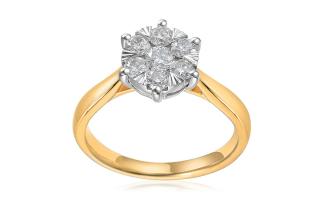 Zlatý briliantový zásnubný prsteň 0.610 ct IZBR897HR